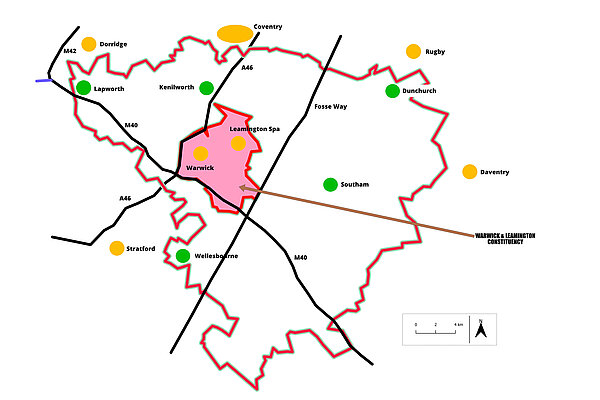 A sketch map of the K & S Consituency for the GE 2024
