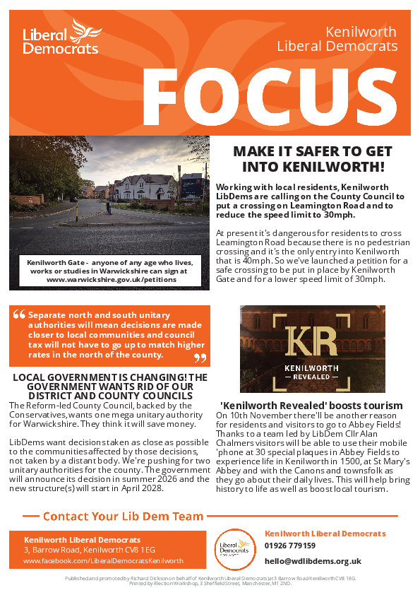 Kenilworth St John's Nov 2025