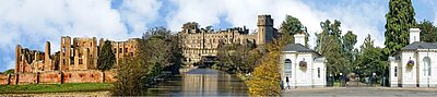 Images of Kenilworth Castle, Warwick Castle and Leamington Jephson Gardens Gate merged into 1 image