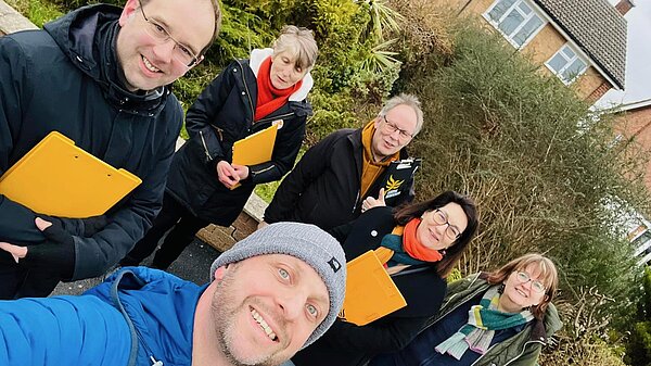 Lillington councillors out canvassing