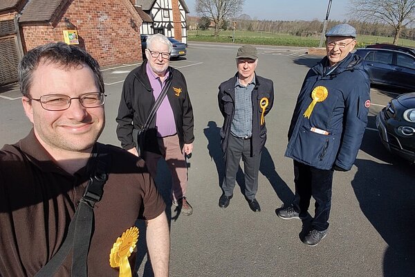Candidate Ben Edwards in Radford Semele.